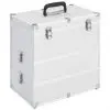 vidaXL Make-up Case 37x24x40 cm Silver Aluminium