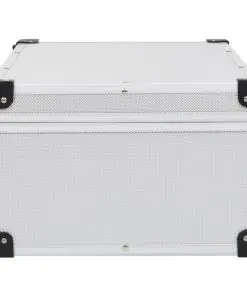 vidaXL CD Case for 80 CDs Aluminium ABS Silver