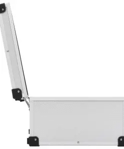 vidaXL CD Case for 80 CDs Aluminium ABS Silver