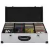 vidaXL CD Case for 80 CDs Aluminium ABS Silver vidaXL CD Case for 80 CDs Aluminium ABS Silver