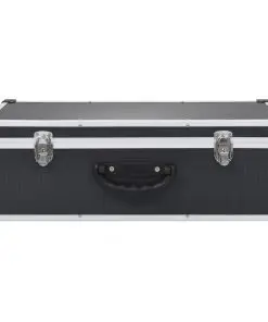 vidaXL CD Case for 80 CDs Aluminium ABS Black