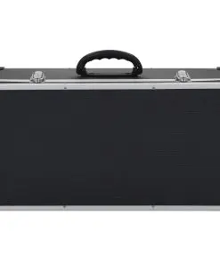 vidaXL CD Case for 80 CDs Aluminium ABS Black