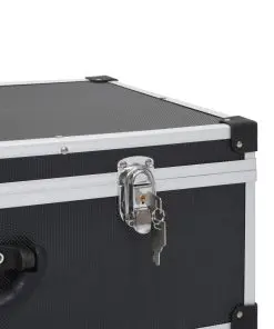 vidaXL CD Case for 80 CDs Aluminium ABS Black