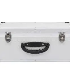 vidaXL CD Case for 60 CDs Aluminium ABS Silver