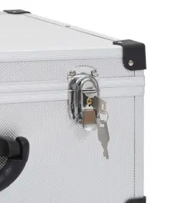 vidaXL CD Case for 60 CDs Aluminium ABS Silver
