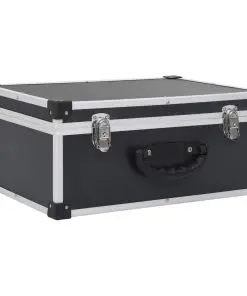 vidaXL CD Case for 60 CDs Aluminium ABS Black