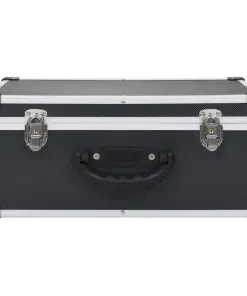 vidaXL CD Case for 60 CDs Aluminium ABS Black