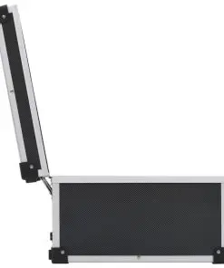 vidaXL CD Case for 60 CDs Aluminium ABS Black