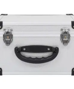 vidaXL CD Case for 40 CDs Aluminium ABS Silver