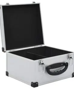 vidaXL CD Case for 40 CDs Aluminium ABS Silver