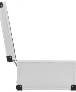 vidaXL CD Case for 40 CDs Aluminium ABS Silver