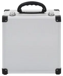 vidaXL CD Case for 40 CDs Aluminium ABS Silver