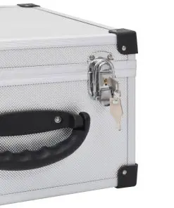 vidaXL CD Case for 40 CDs Aluminium ABS Silver