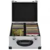 vidaXL CD Case for 40 CDs Aluminium ABS Silver