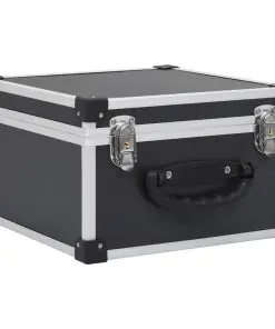 vidaXL CD Case for 40 CDs Aluminium ABS Black