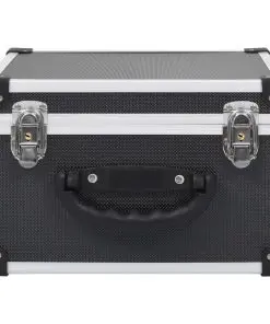 vidaXL CD Case for 40 CDs Aluminium ABS Black