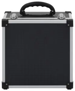vidaXL CD Case for 40 CDs Aluminium ABS Black