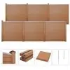 vidaXL WPC Fence Set 6 Square 1053x187cm Brown vidaXL WPC Fence Set 6 Square 1053x187cm Brown