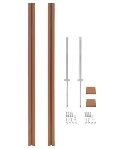 vidaXL WPC Fence Set 6 Square 1053x187cm Brown