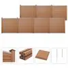 vidaXL WPC Fence Set 7 Square 1227x187cm Brown