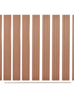 vidaXL WPC Fence Set 7 Square 1227x187cm Brown