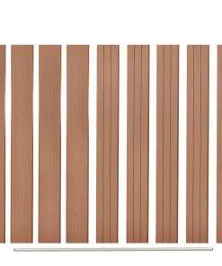vidaXL WPC Fence Set 8 Square 1401x187cm Brown