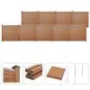 vidaXL WPC Fence Set 9 Square 1575x187cm Brown