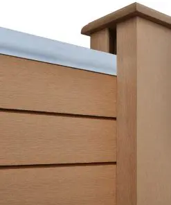 vidaXL WPC Fence Set 9 Square 1575x187cm Brown