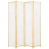 vidaXL 4-Panel Room Divider Cream 160x170x4 cm Fabric