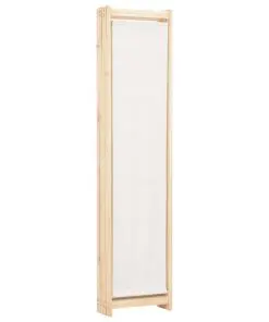 vidaXL 4-Panel Room Divider Cream 160x170x4 cm Fabric