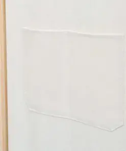 vidaXL 4-Panel Room Divider Cream 160x170x4 cm Fabric