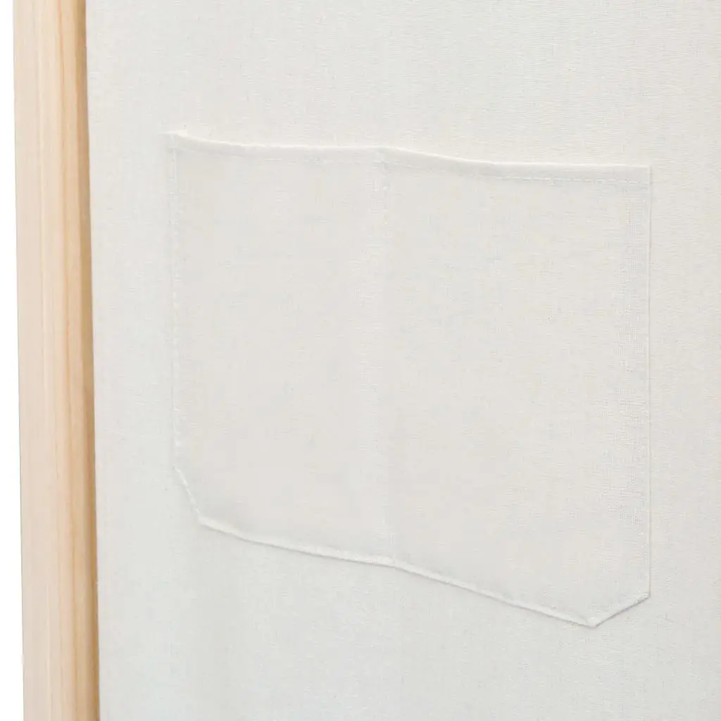 vidaXL 4-Panel Room Divider Cream 160x170x4 cm Fabric