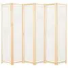 vidaXL 6-Panel Room Divider Cream 240x170x4 cm Fabric vidaXL 6-Panel Room Divider Cream 240x170x4 cm Fabric