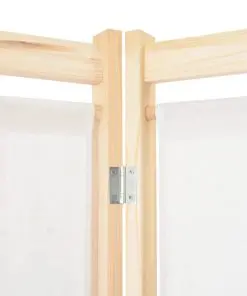 vidaXL 6-Panel Room Divider Cream 240x170x4 cm Fabric