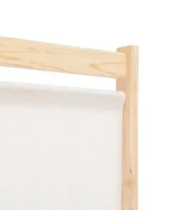 vidaXL 6-Panel Room Divider Cream 240x170x4 cm Fabric