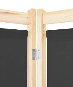 vidaXL 5-Panel Room Divider Grey 200x170x4 cm Fabric