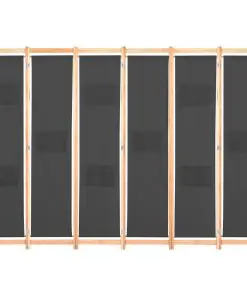 vidaXL 6-Panel Room Divider Grey 240x170x4 cm Fabric