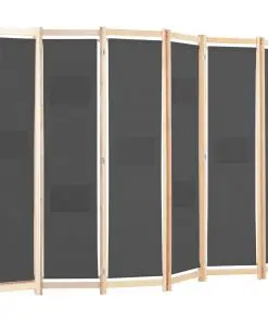 vidaXL 6-Panel Room Divider Grey 240x170x4 cm Fabric