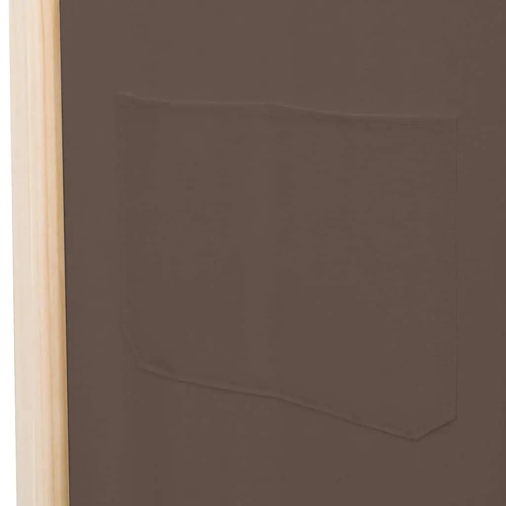 vidaXL 3-Panel Room Divider Brown 120x170x4 cm Fabric