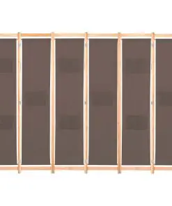 vidaXL 6-Panel Room Divider Brown 240x170x4 cm Fabric