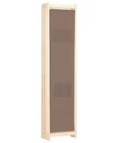 vidaXL 6-Panel Room Divider Brown 240x170x4 cm Fabric