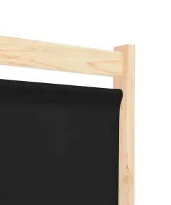 vidaXL 3-Panel Room Divider Black 120x170x4 cm Fabric