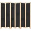 vidaXL 6-Panel Room Divider Black 240x170x4 cm Fabric