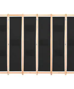 vidaXL 6-Panel Room Divider Black 240x170x4 cm Fabric