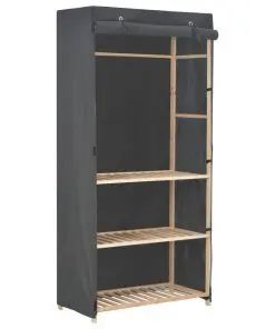 vidaXL 3-Tier Wardrobe Grey 79x40x170 cm Fabric