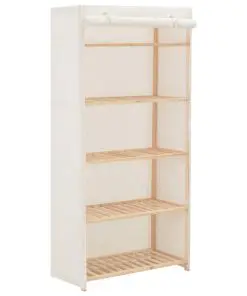 vidaXL Wardrobe White 79x40x170 cm Fabric