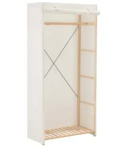 vidaXL Wardrobe White 79x40x170 cm Fabric