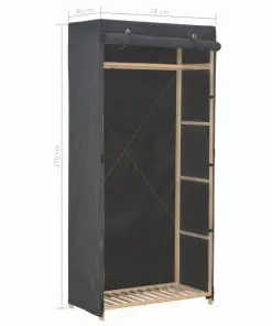 vidaXL Wardrobe Grey 79x40x170 cm Fabric