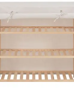 vidaXL Shoe Cabinet with Cover White 79x40x80 cm Fabric