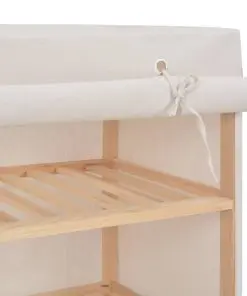 vidaXL Shoe Cabinet with Cover White 79x40x80 cm Fabric